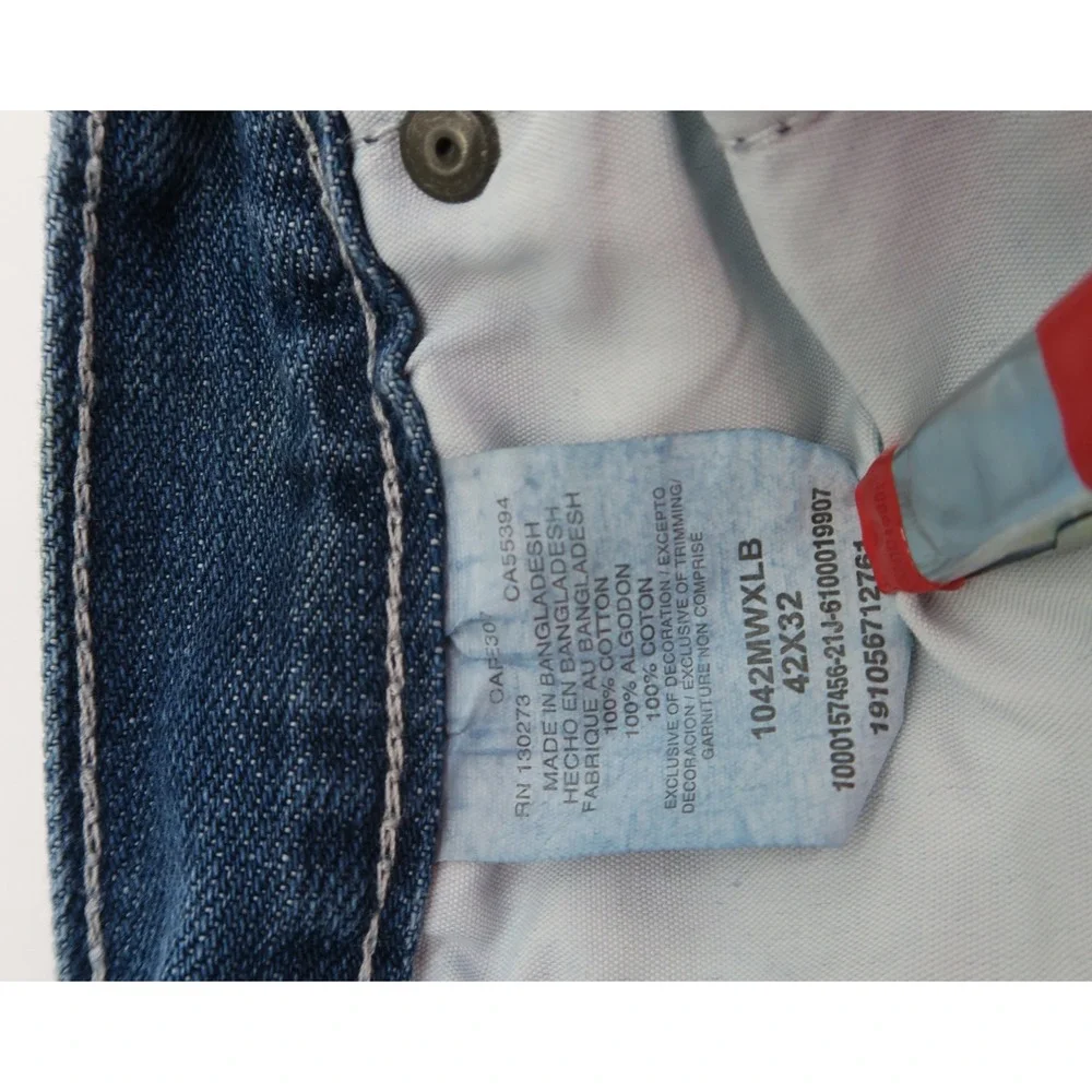 Wrangler 20X No. 42 Mens Jeans 42x32 Blue Straight Relaxed Fit 1042MWXLB